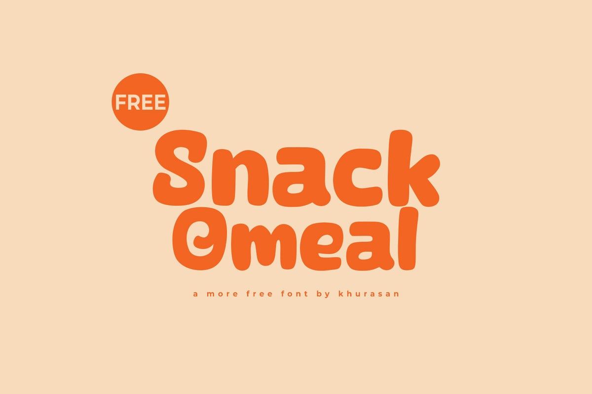 Пример шрифта Snack Omeal Regular