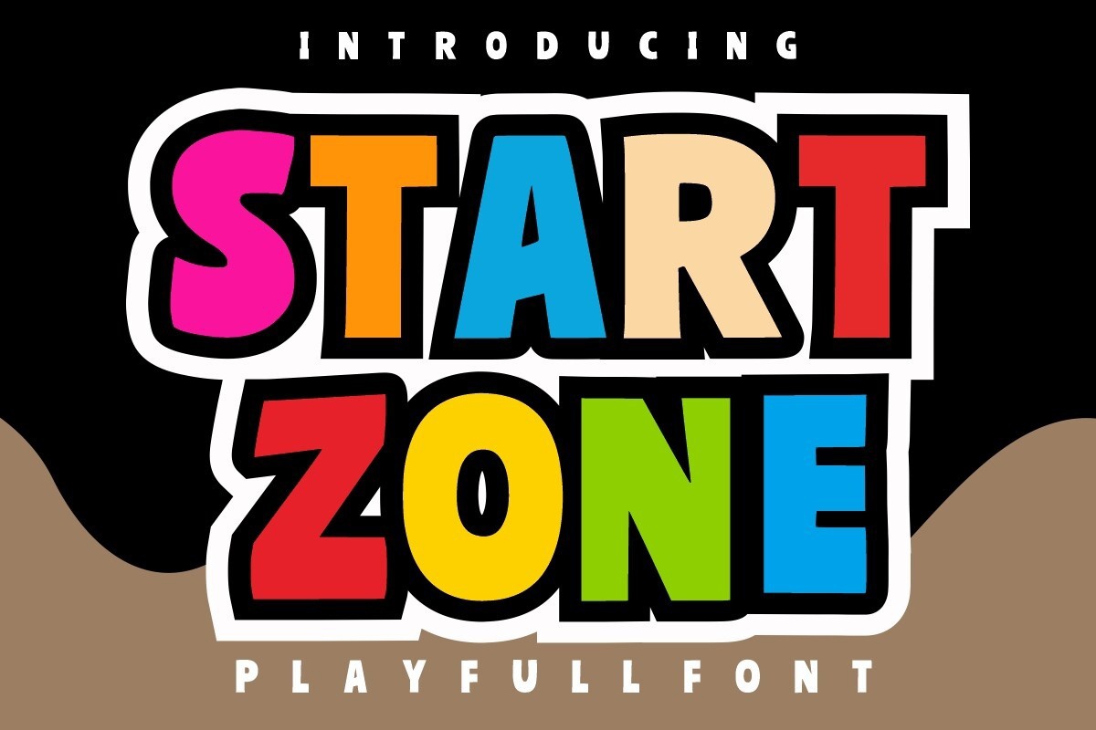 Пример шрифта Start Zone Regular