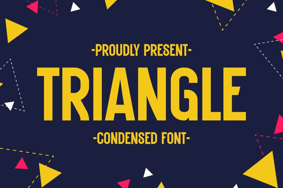Пример шрифта Triangle Regular