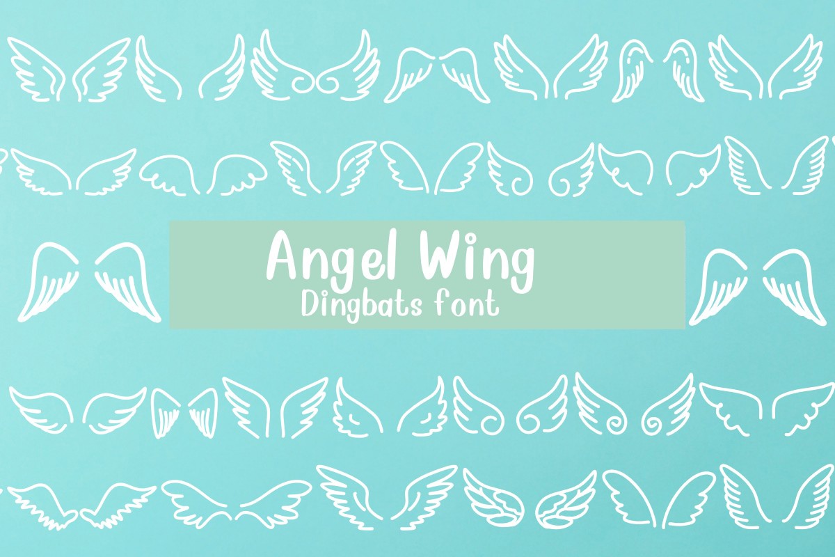Пример шрифта Angel Wing Regular