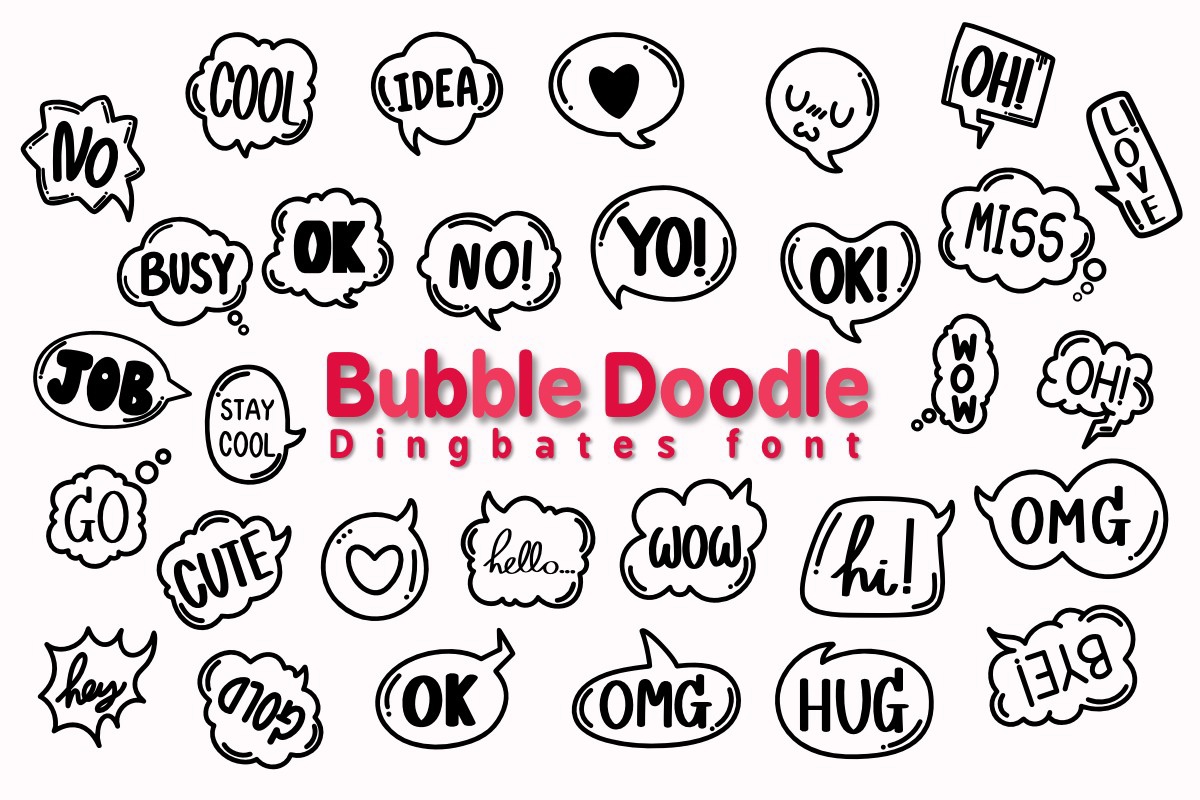 Пример шрифта Bubble Doodle Regular