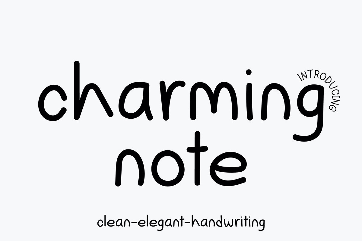 Пример шрифта Charming Note Regular