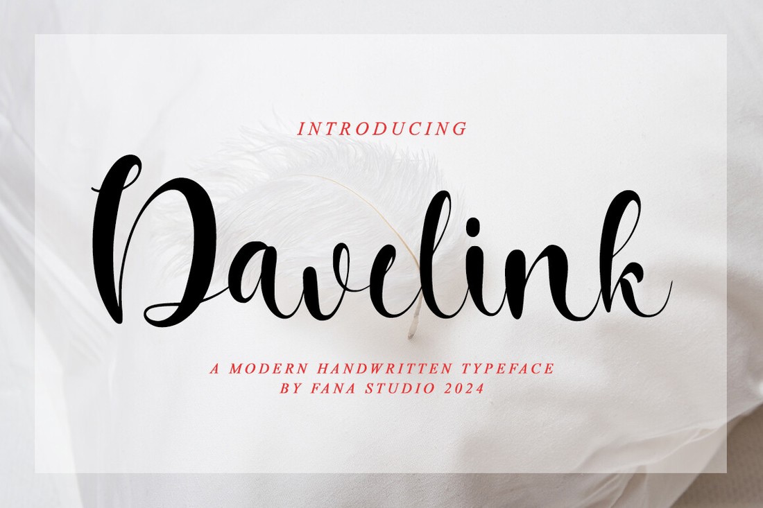 Пример шрифта Davelink Regular