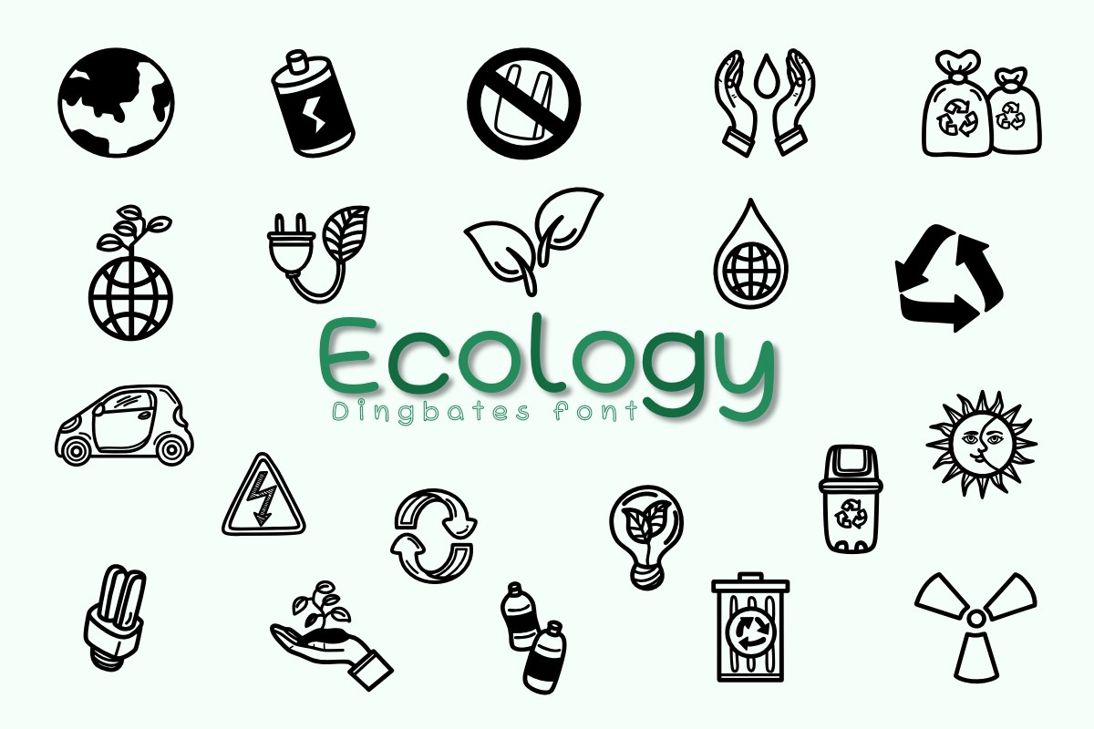 Пример шрифта Ecology Regular