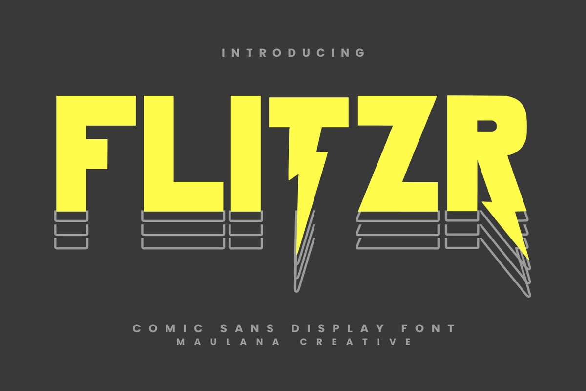 Пример шрифта Flitzr Flash Regular