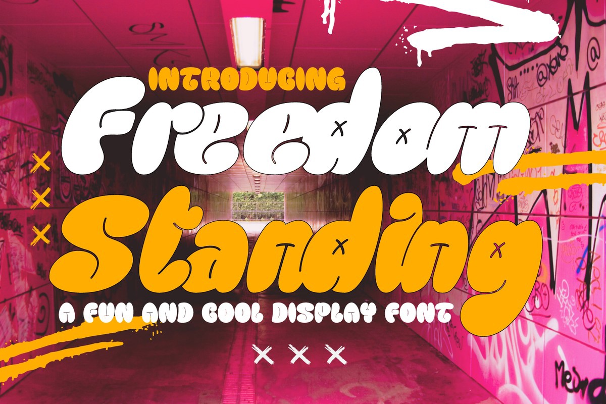 Пример шрифта Freedom Standing Light Italic