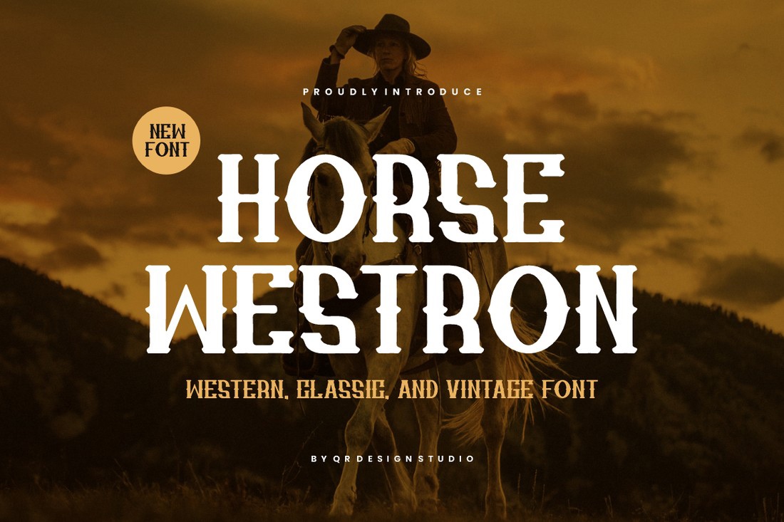 Пример шрифта Horse Westron Regular