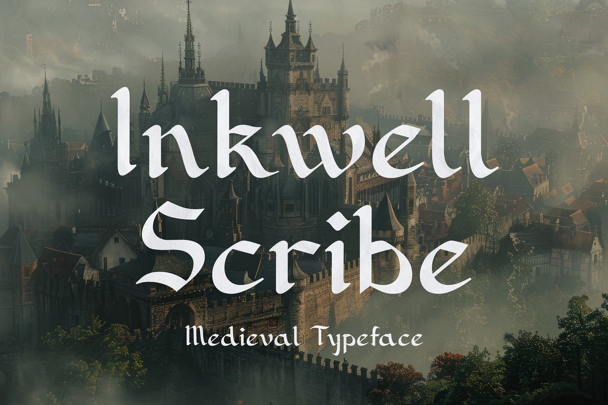 Пример шрифта Inkwell Scribe Regular