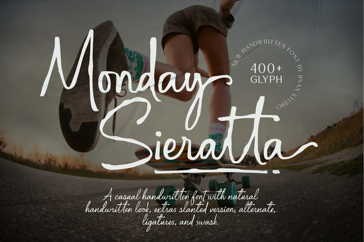 Пример шрифта Monday Sieratta Regular