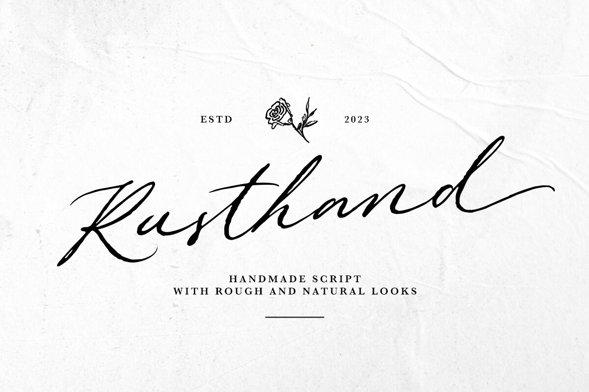 Пример шрифта Rusthand Regular