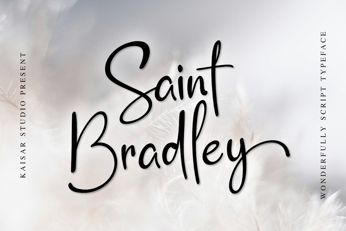 Пример шрифта Saint Bradley Regular