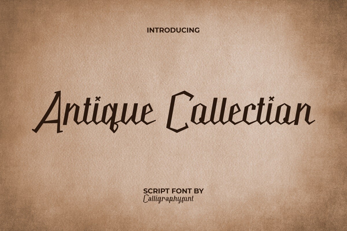 Пример шрифта Antique Collection Regular