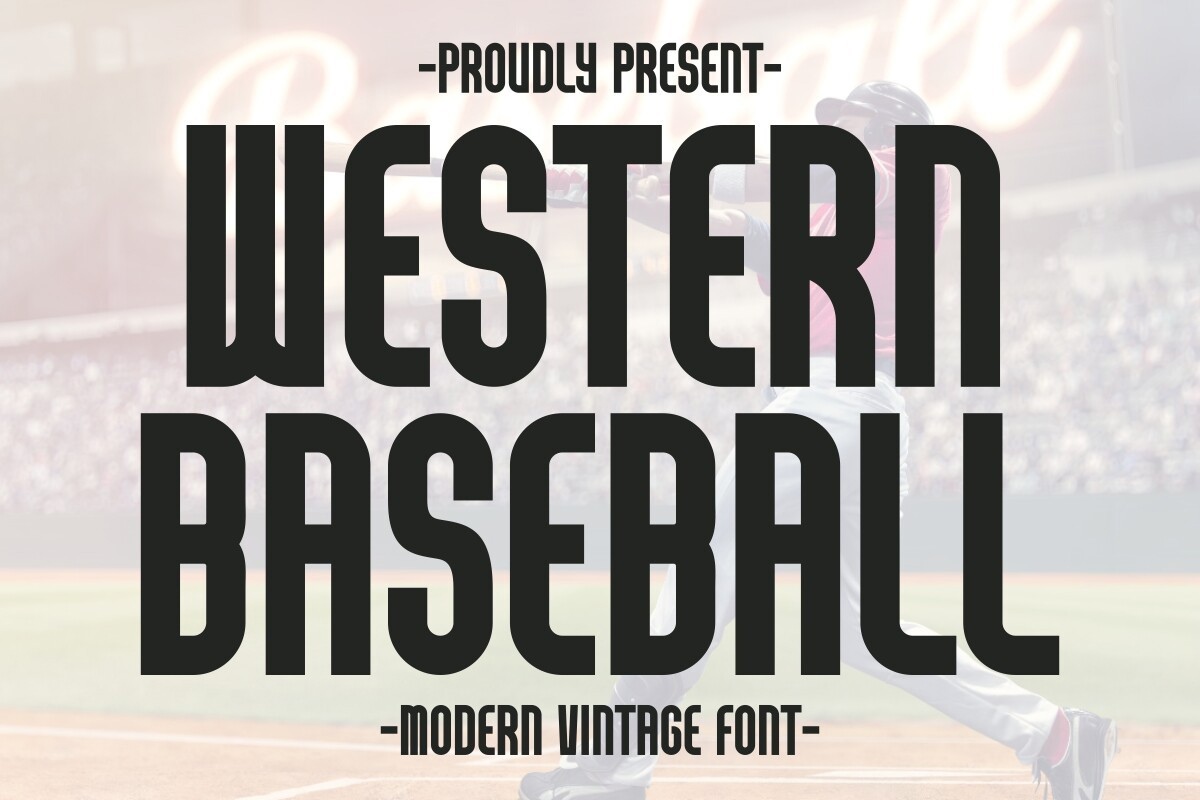 Пример шрифта Western Baseball Regular
