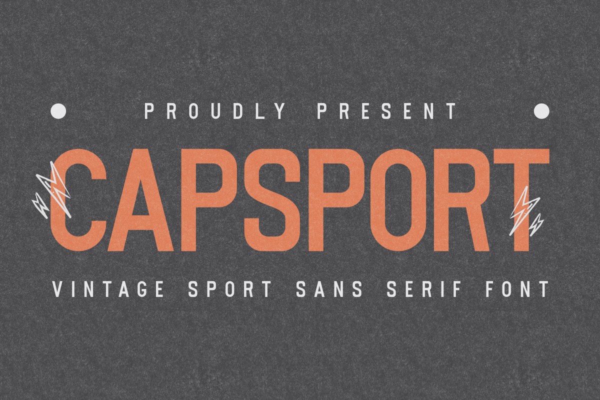 Пример шрифта Capsport Regular
