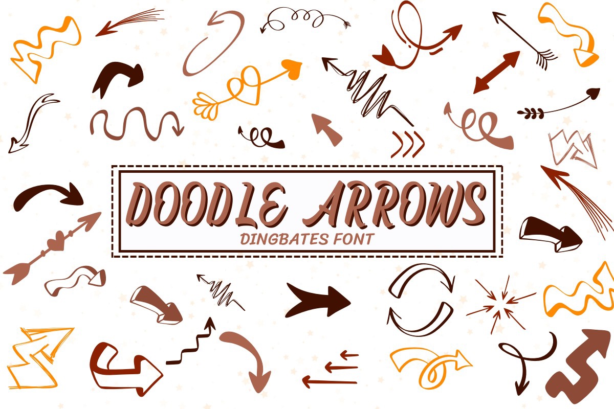 Пример шрифта Doodle Arrows Regular