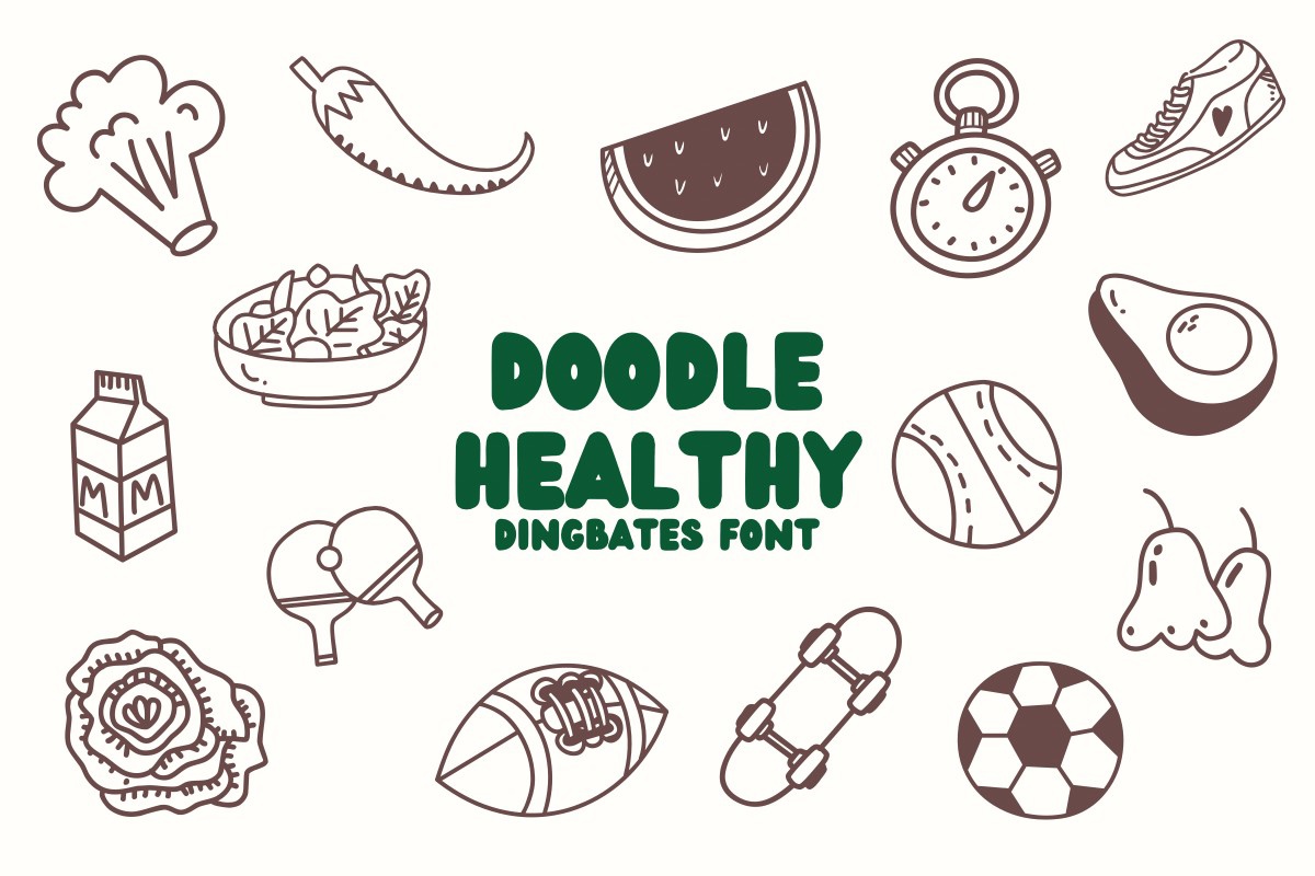 Пример шрифта Doodle Healthy Regular