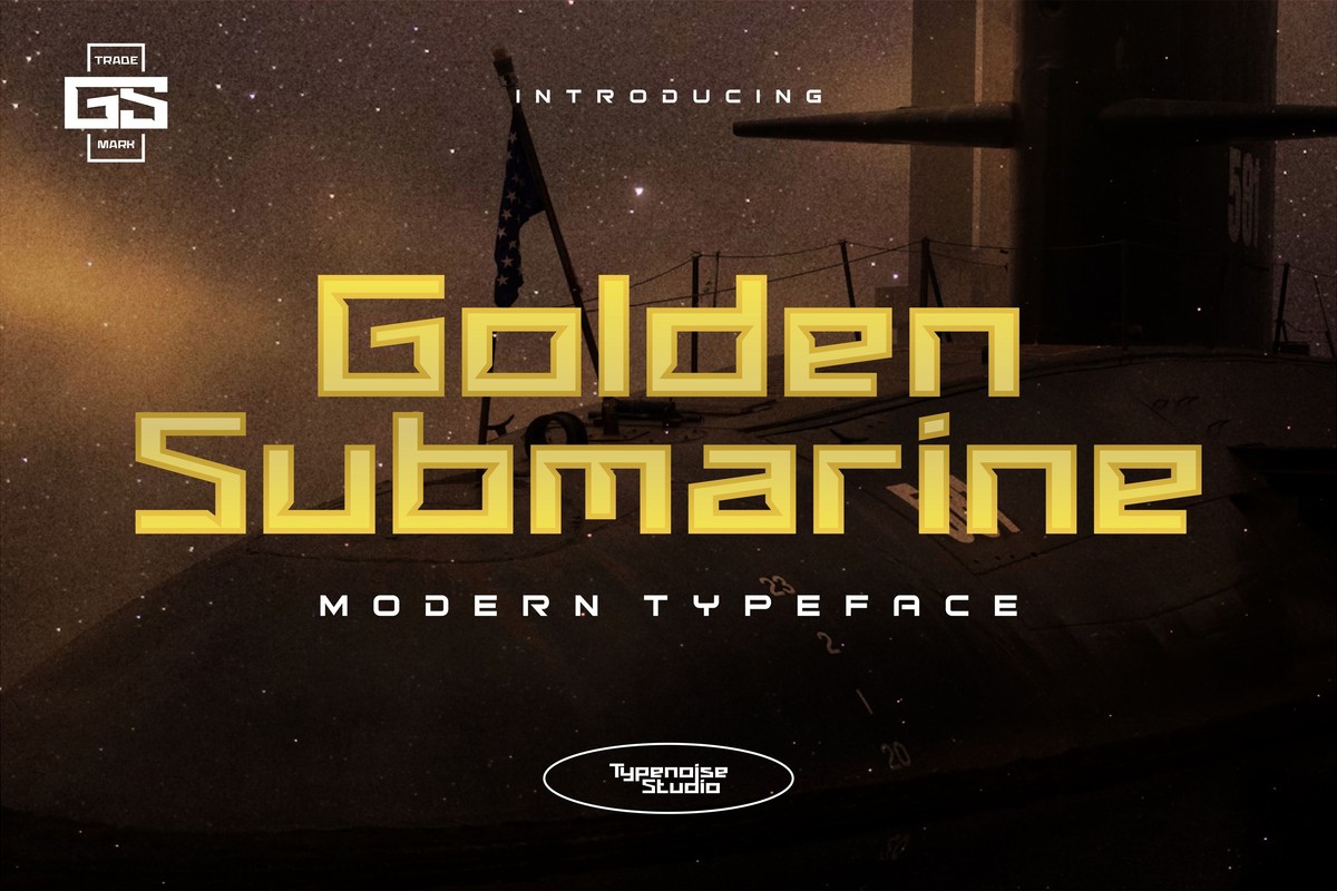Пример шрифта Golden Submarine Bold
