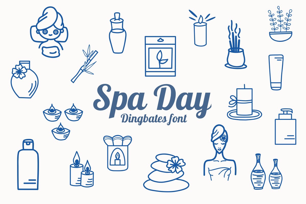 Пример шрифта Spa Day Regular