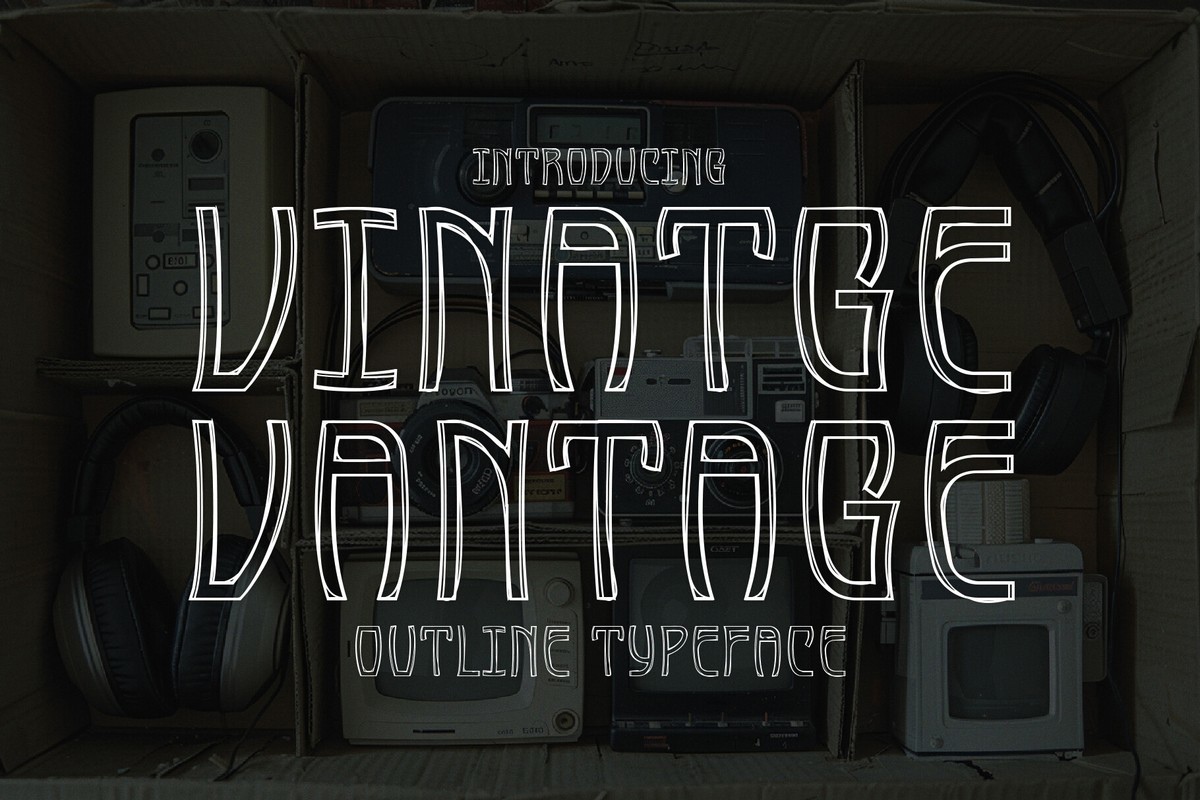 Пример шрифта Vintage Vantage Regular