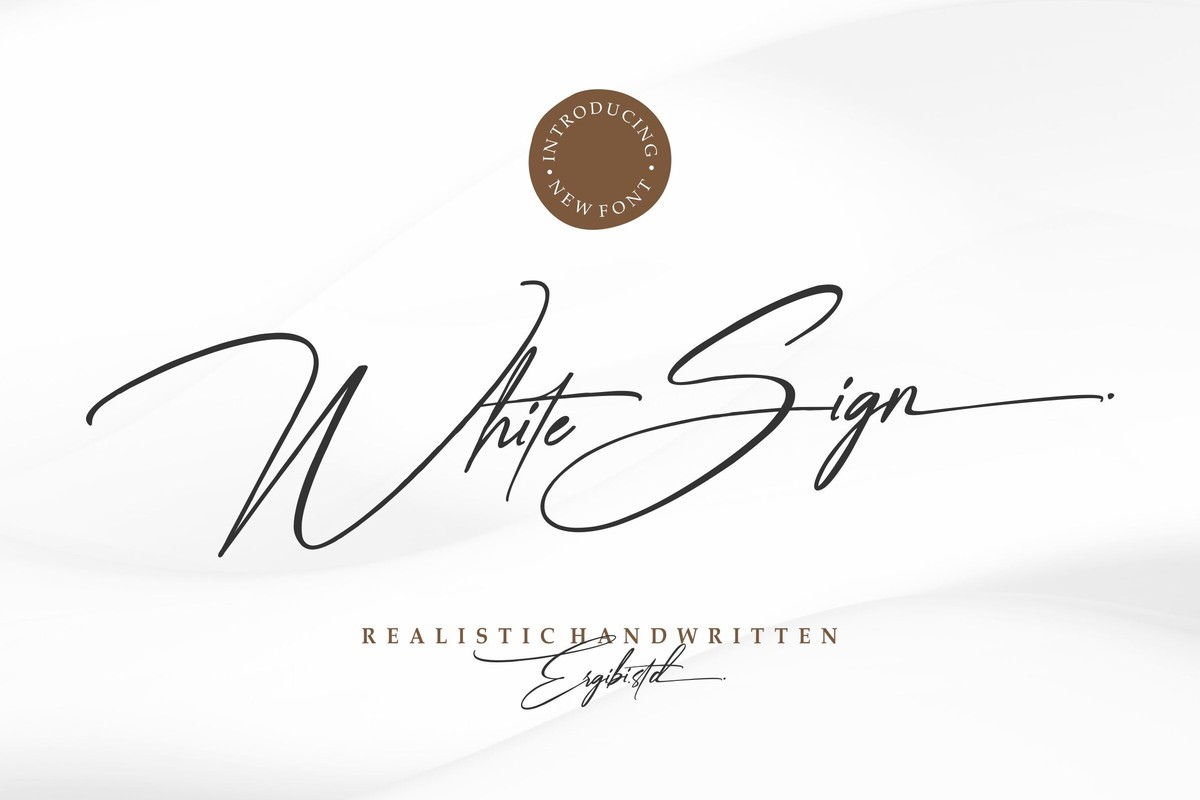 Пример шрифта White Sign Regular