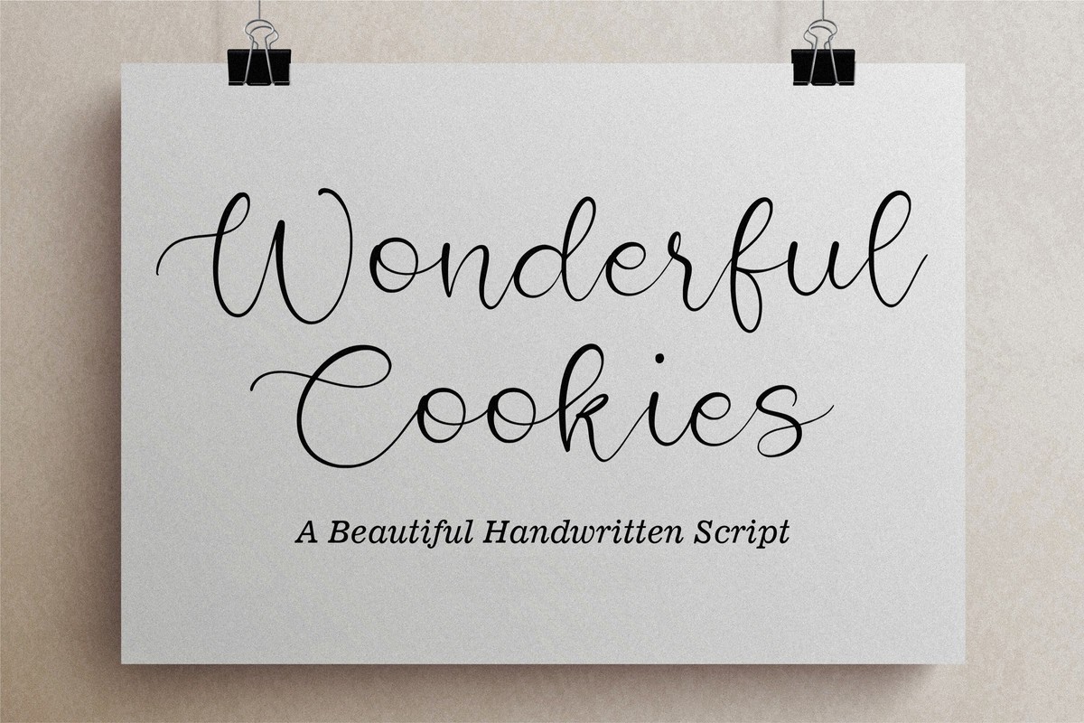 Пример шрифта Wonderful Cookies Regular