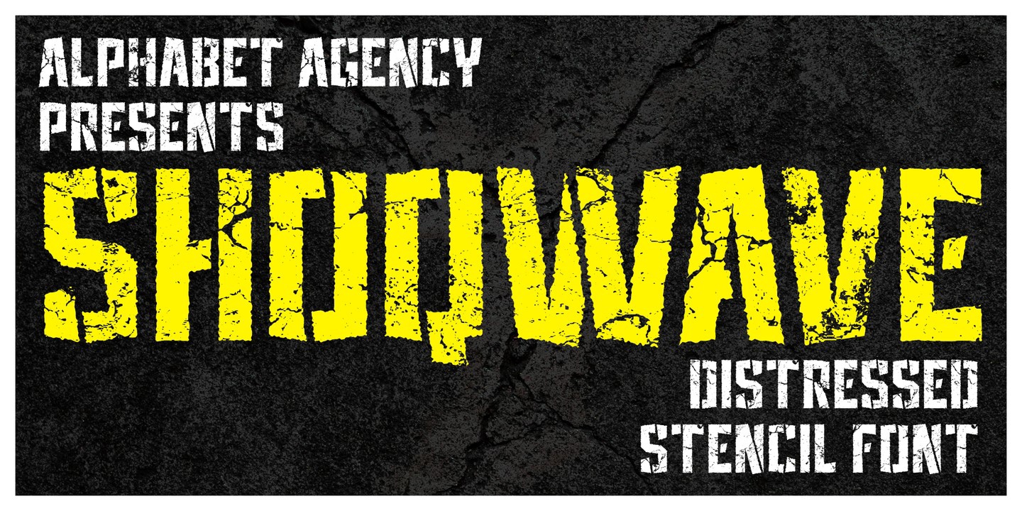 Пример шрифта shoqWave Regular
