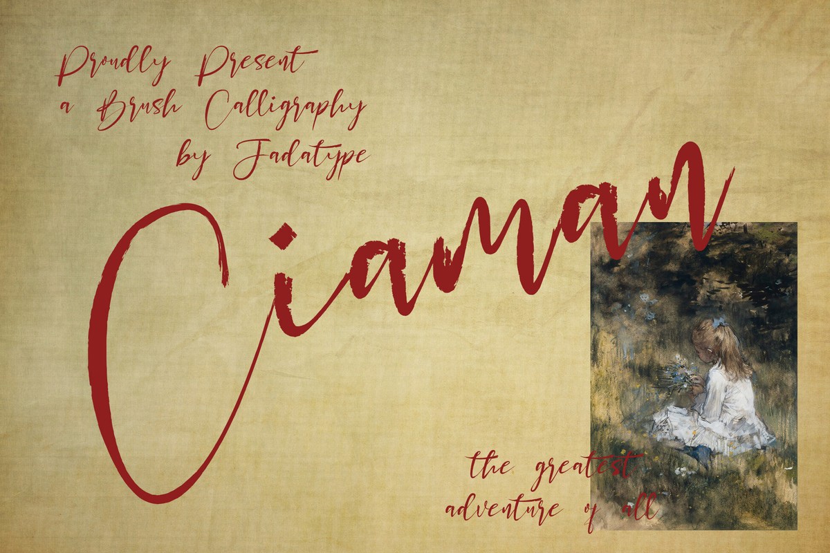 Пример шрифта Ciaman Regular