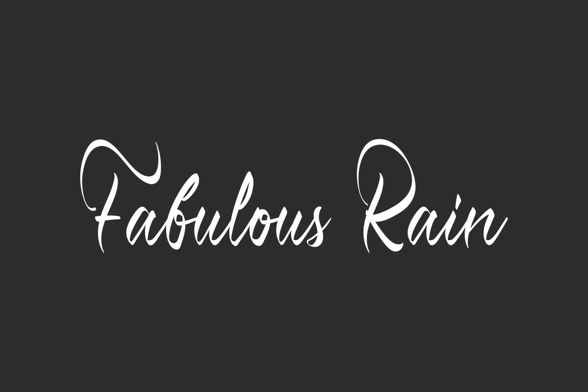Пример шрифта Fabulous Rain Regular