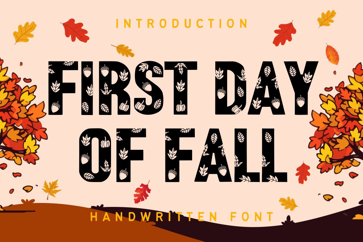 Пример шрифта First Day of Fall Regular