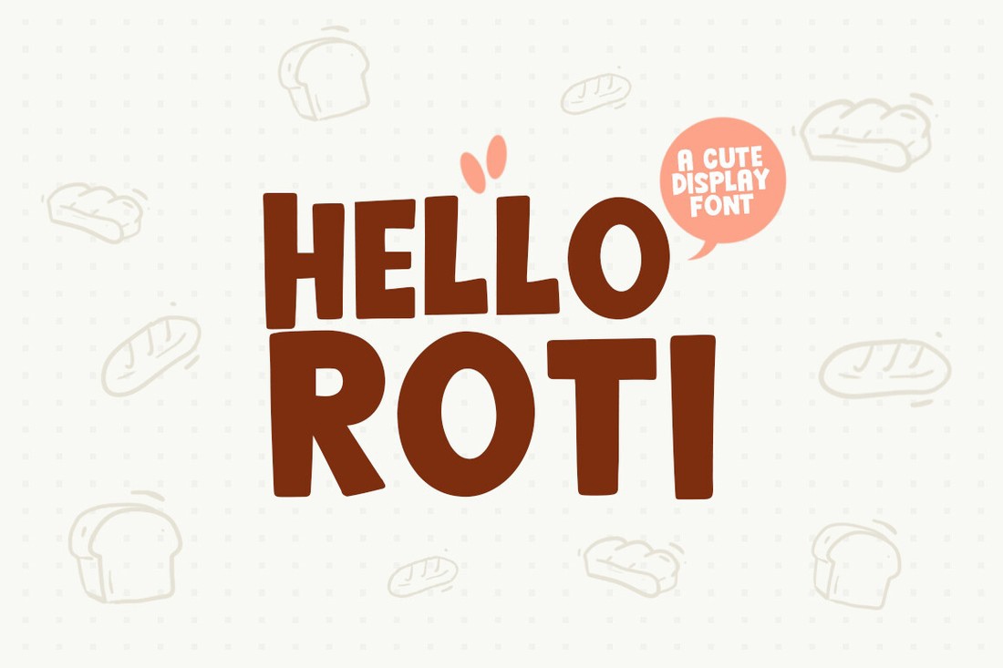 Пример шрифта Hello Roti Regular