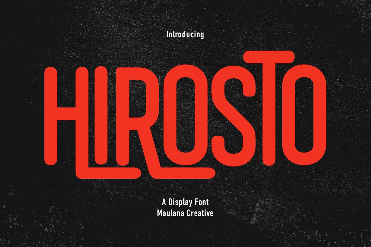 Пример шрифта Hirosto Regular