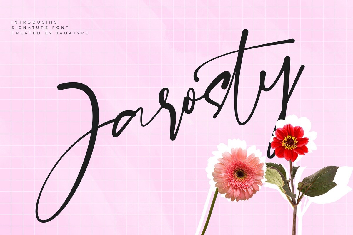 Пример шрифта Jarosty Regular