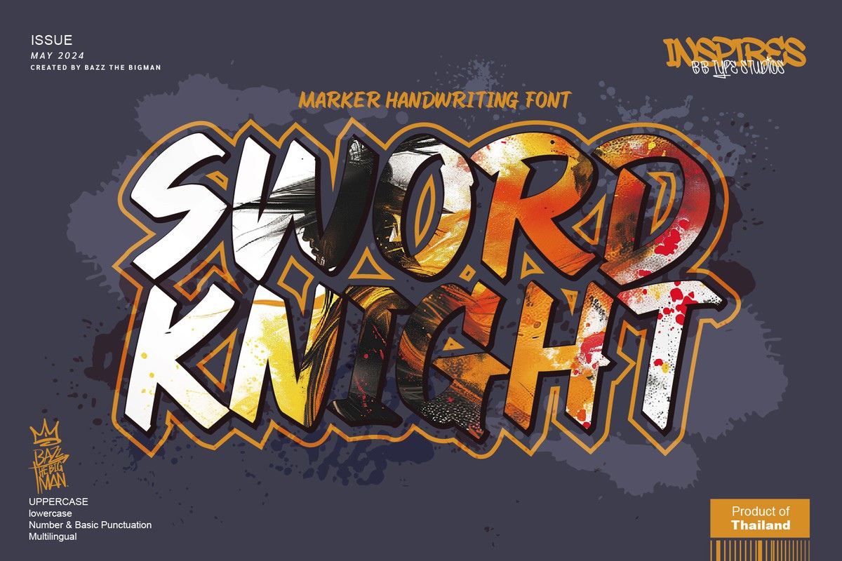 Пример шрифта Sword Knight Regular