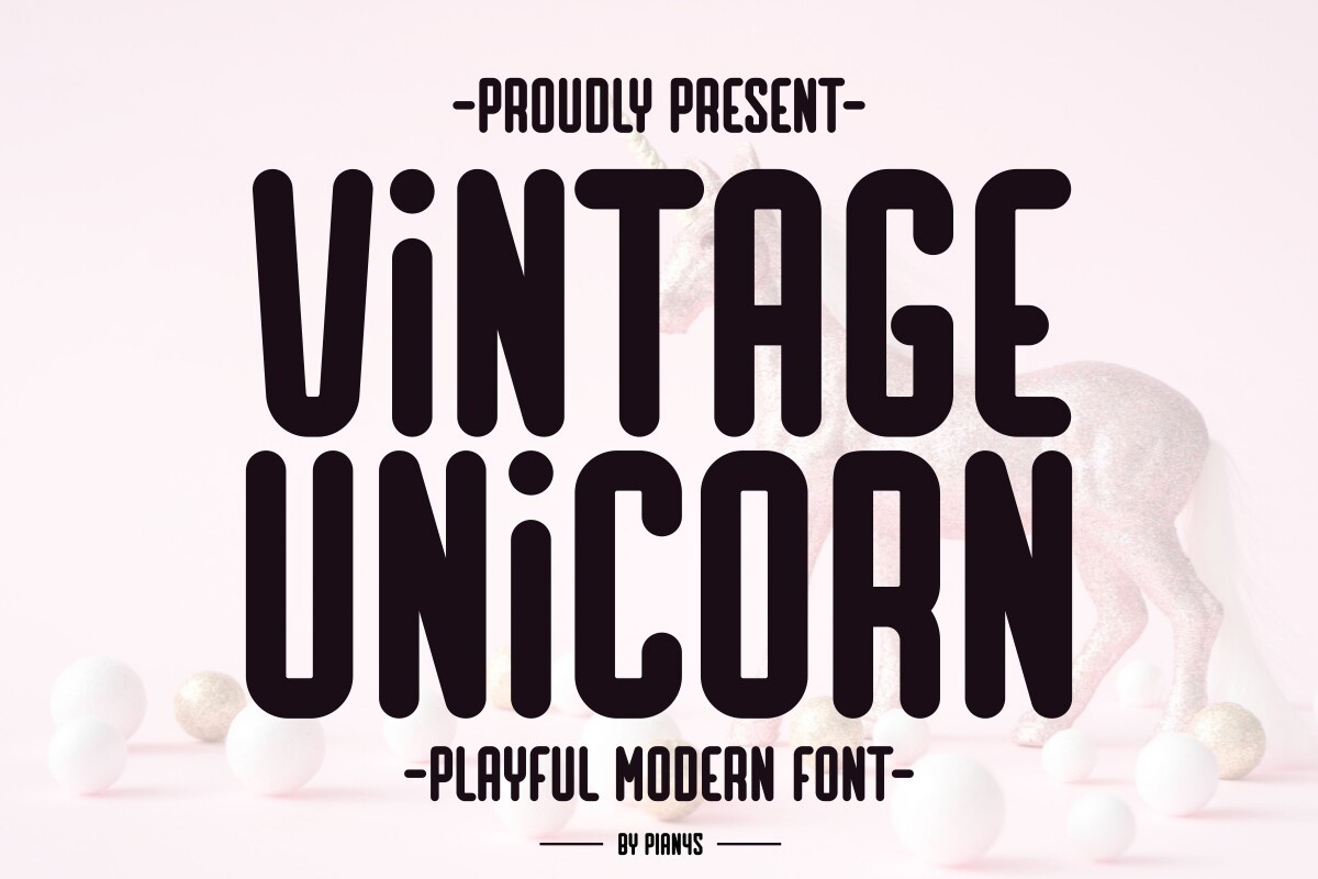 Пример шрифта Vintage Unicorn Regular