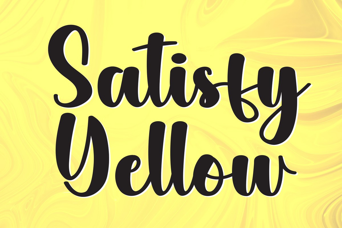 Пример шрифта Yellow Satisfy Regular