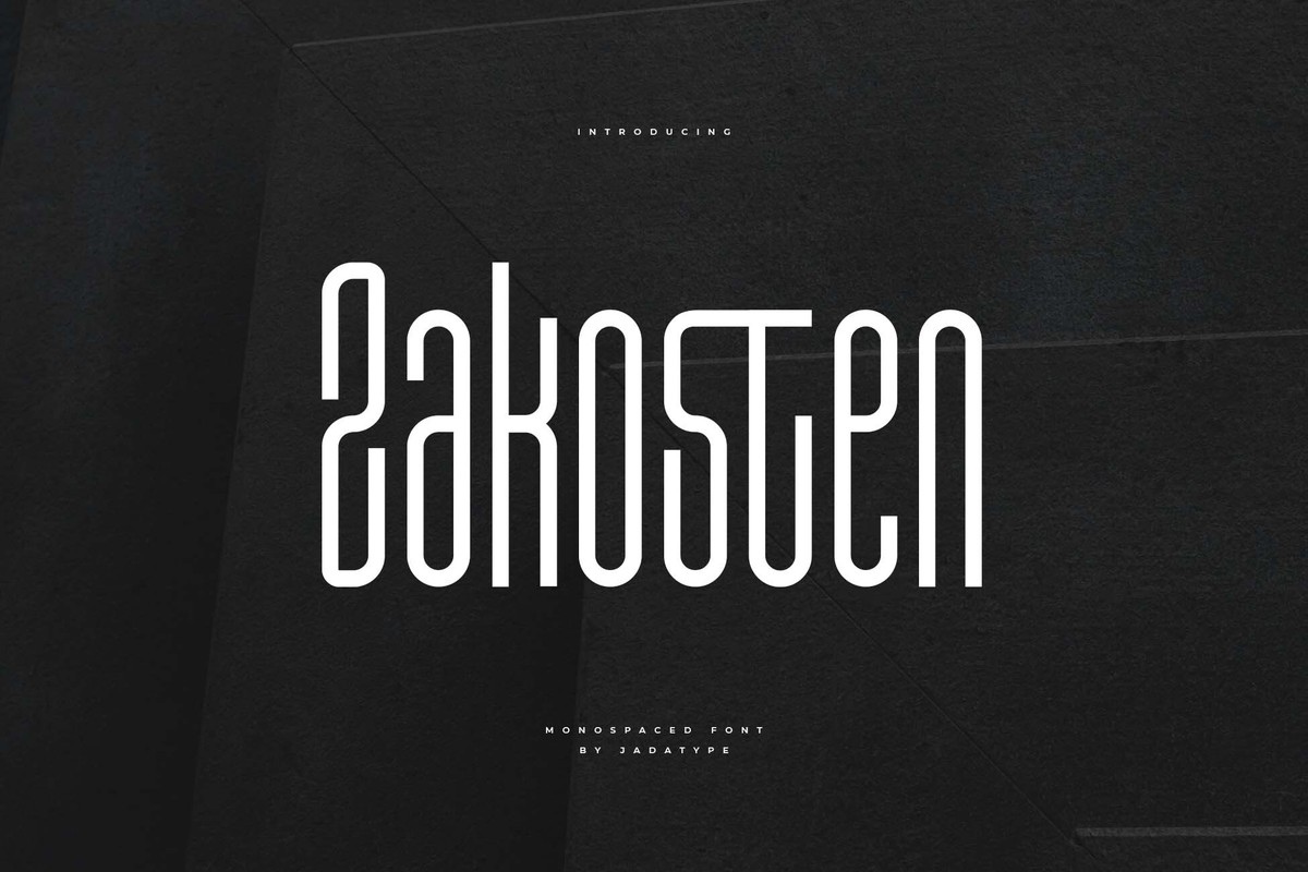 Пример шрифта Zakosten Regular