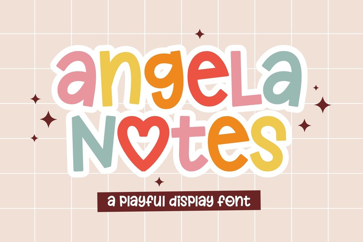 Пример шрифта Angela Notes Regular