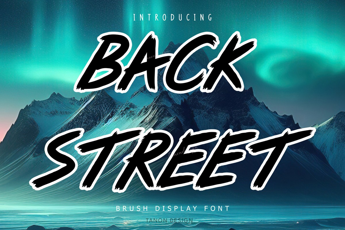 Пример шрифта Back Street Regular