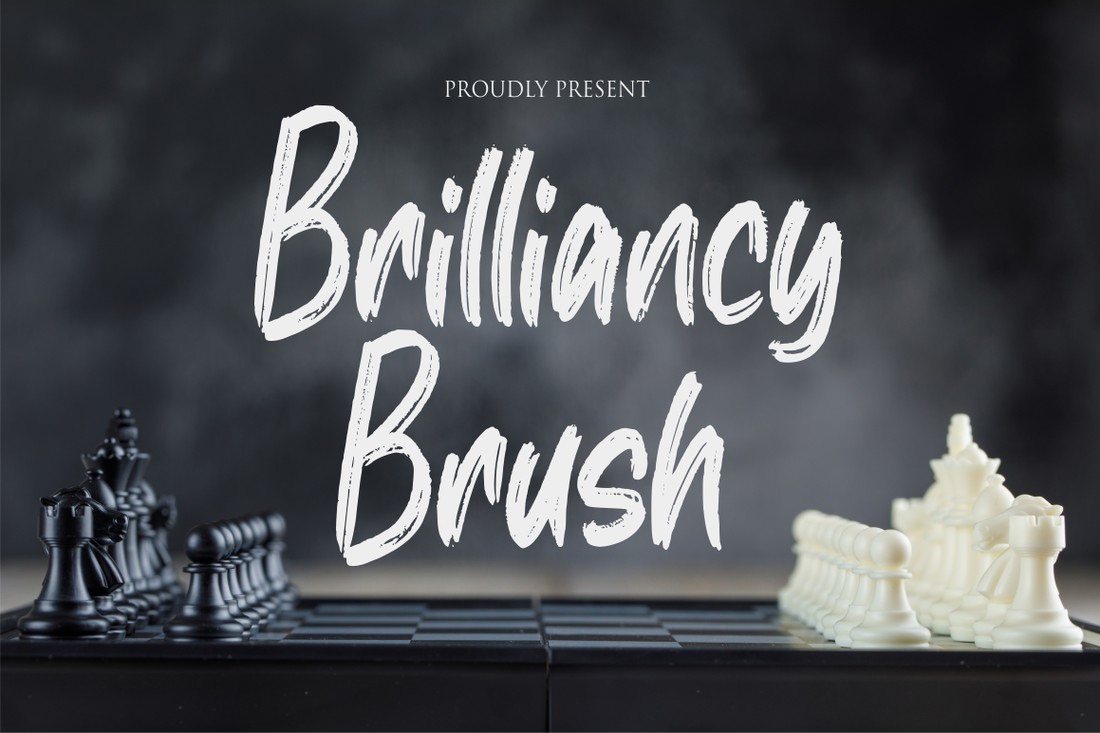 Пример шрифта Brilliancy Brush Regular