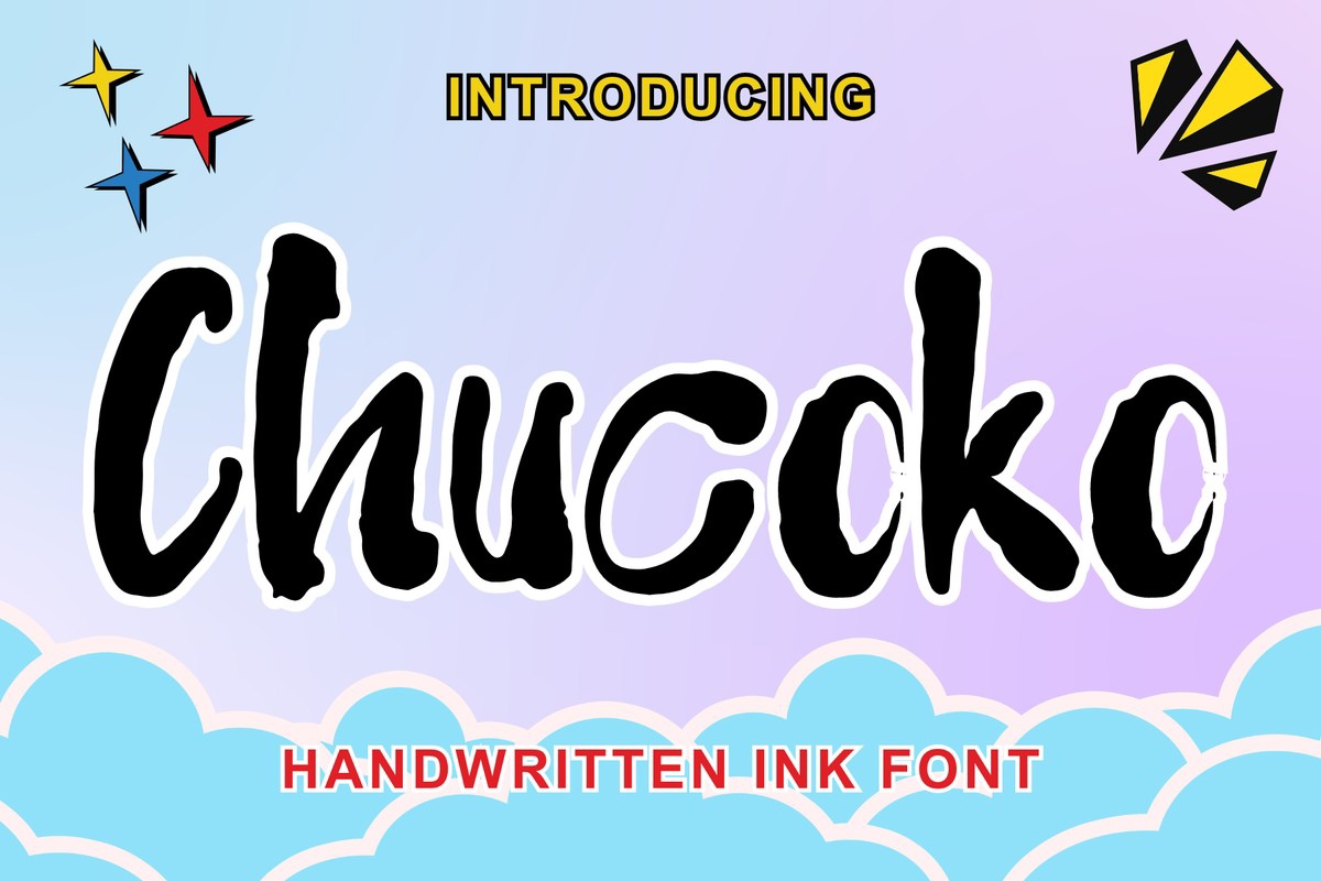Пример шрифта Chucoko Italic