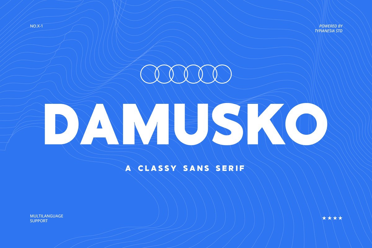 Пример шрифта Damusko Regular