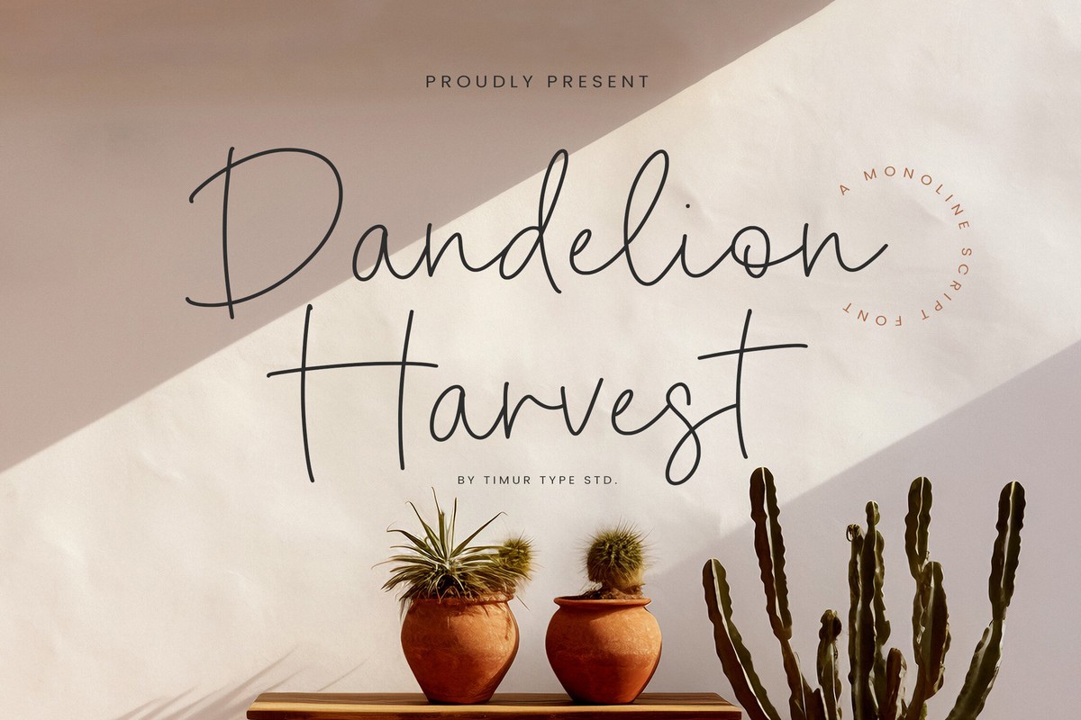 Пример шрифта Dandelion Harvest Regular