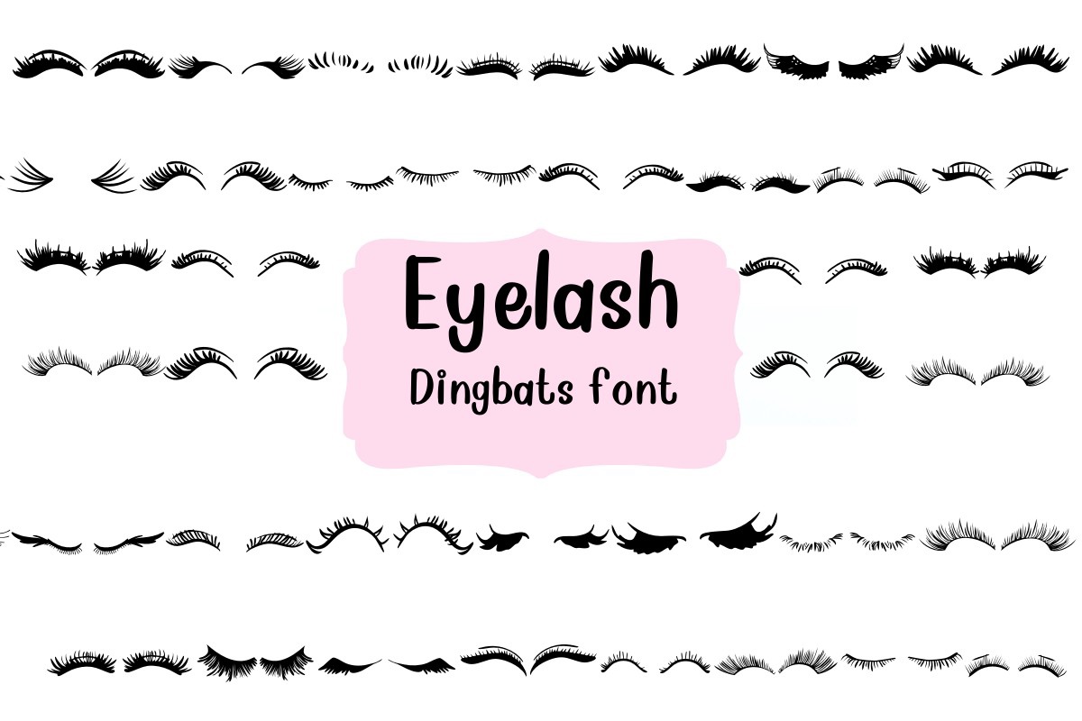 Пример шрифта Eyelash Regular