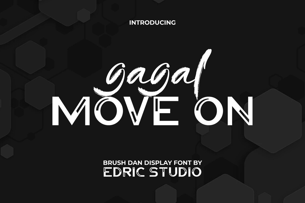 Пример шрифта Gagal Move on Regular