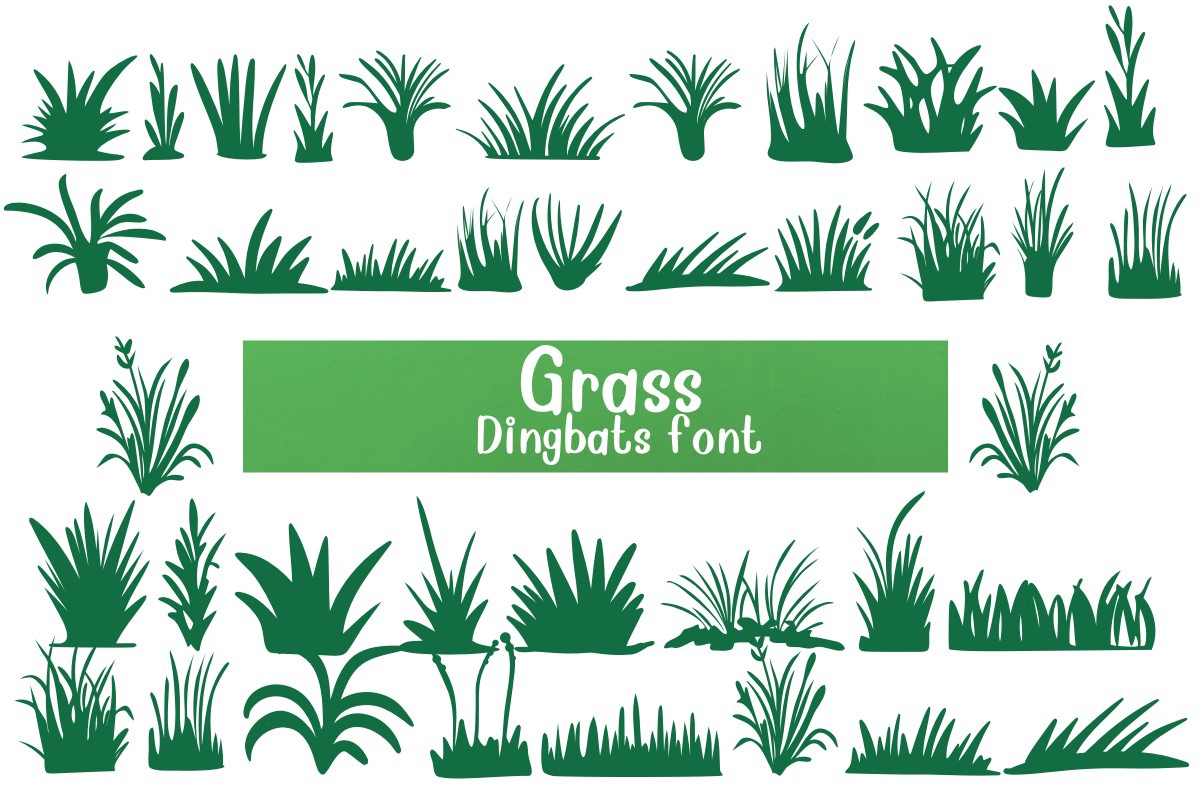 Пример шрифта Grass Regular