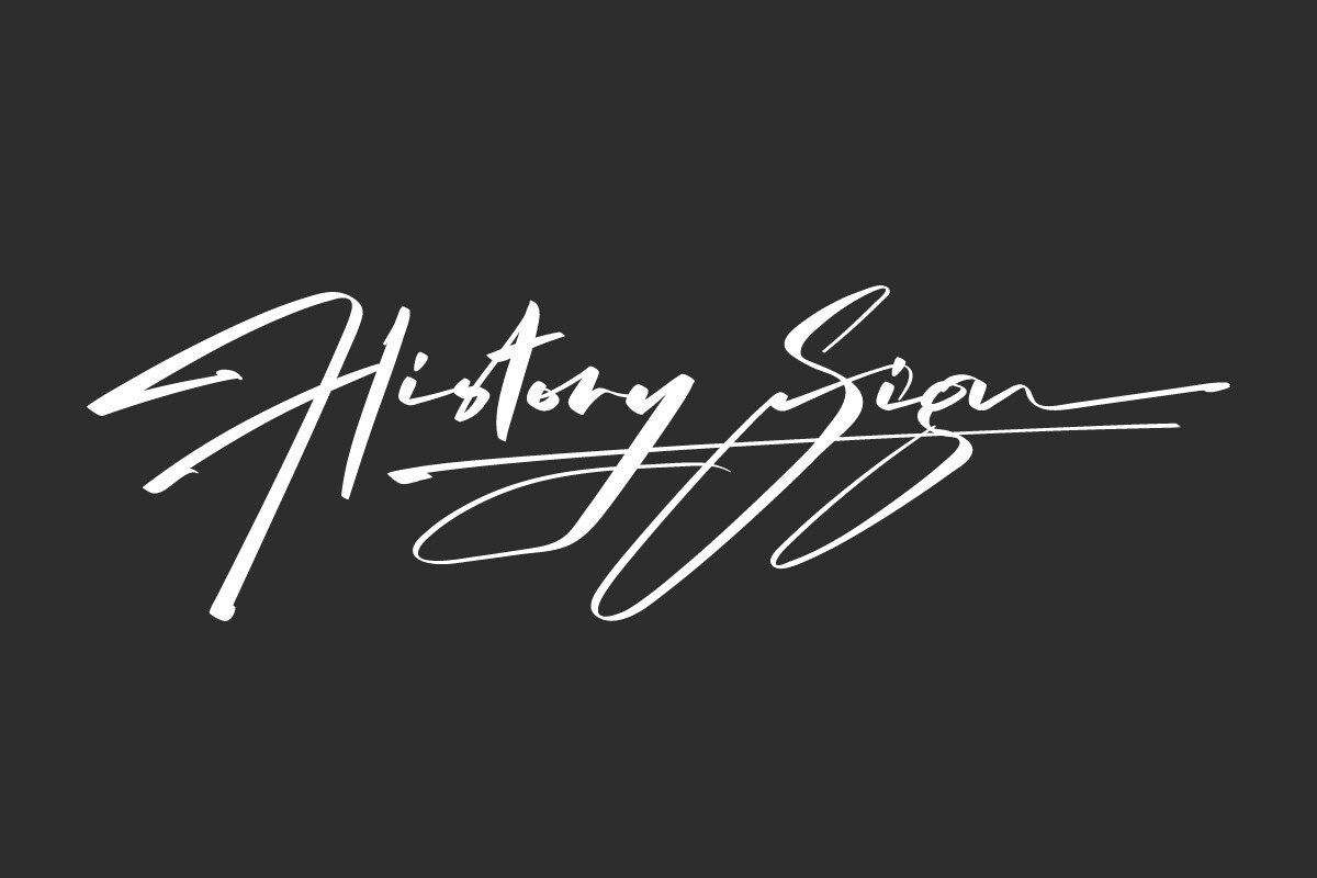 Пример шрифта History Sign Regular