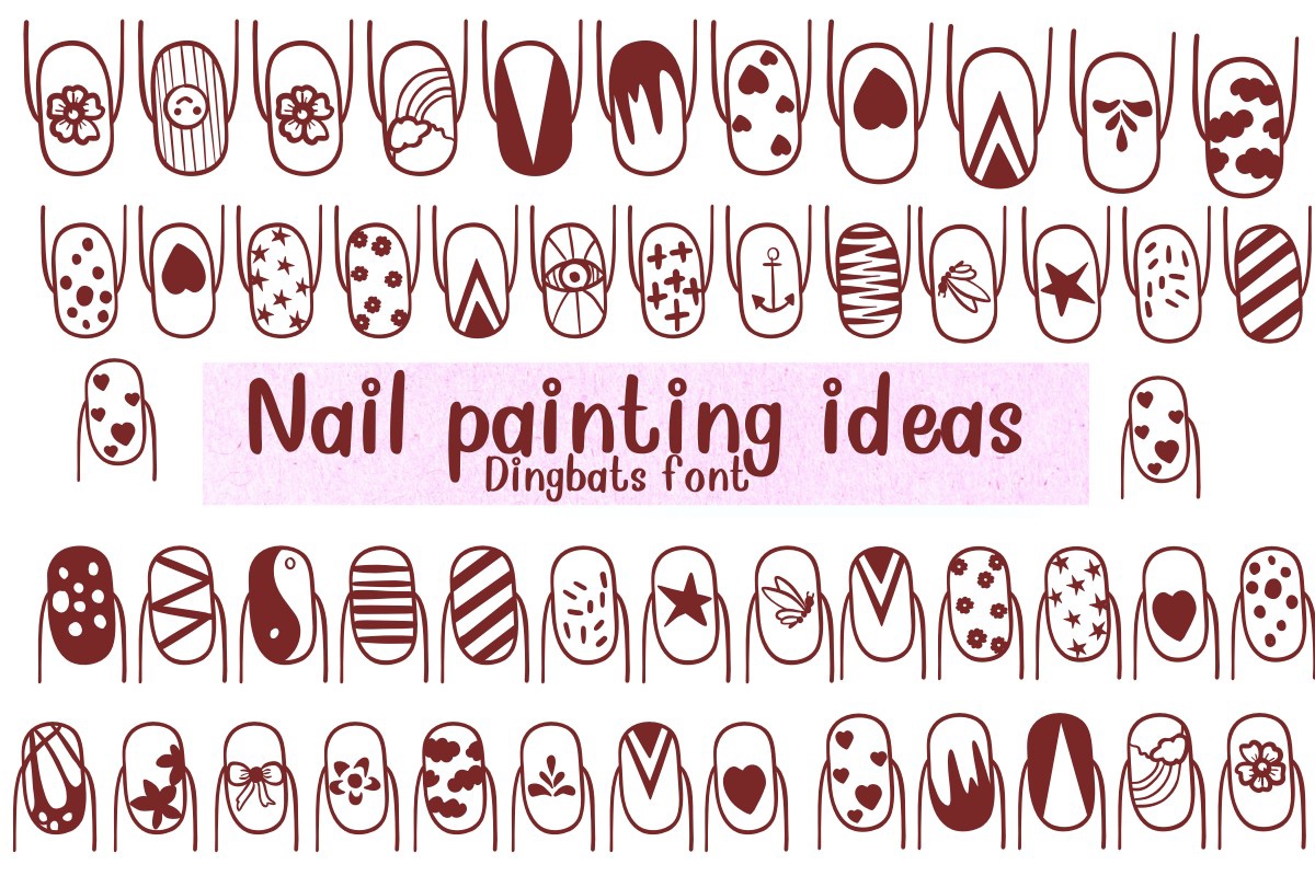 Пример шрифта Nail Painting Ideas Regular