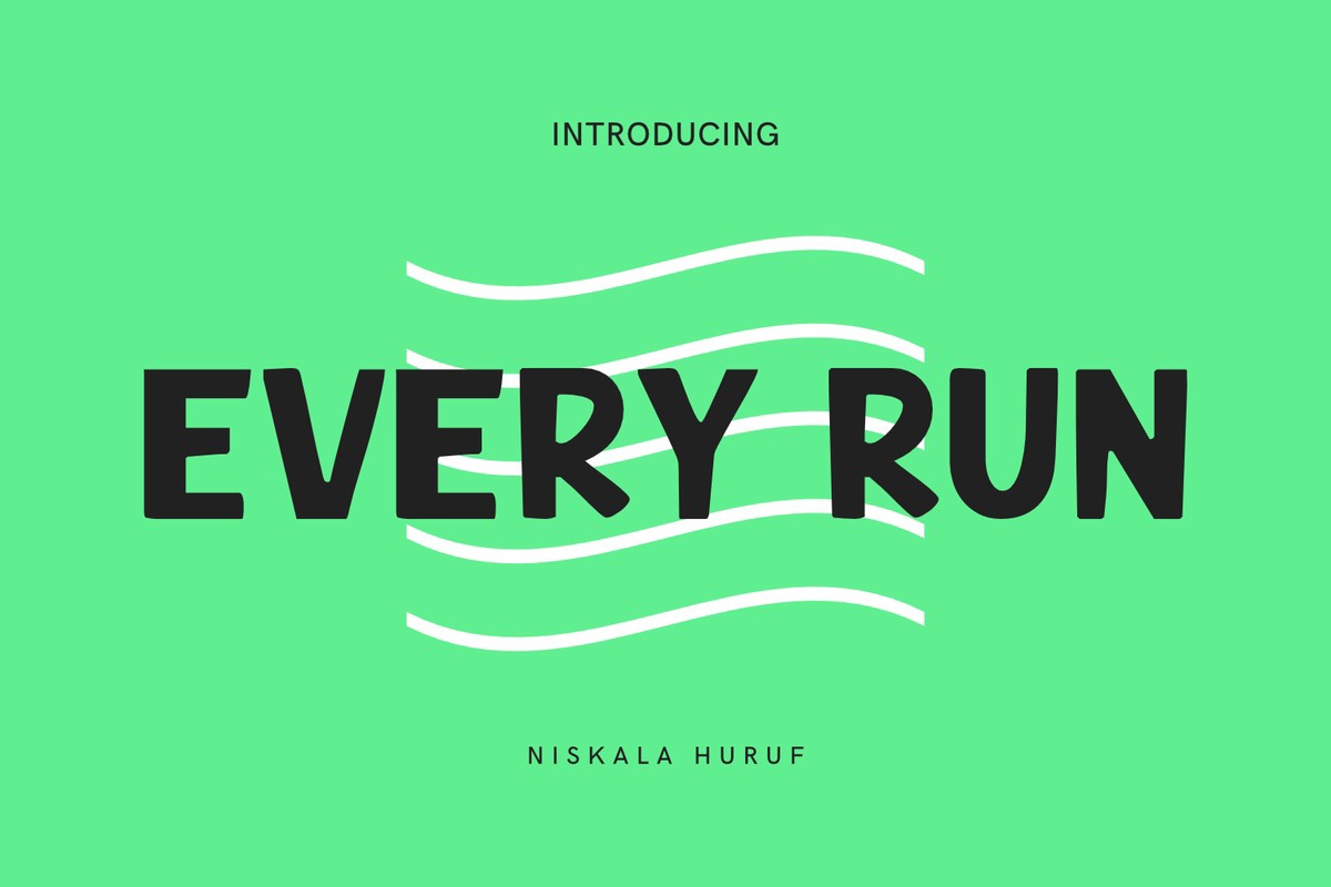Пример шрифта Every Run Regular