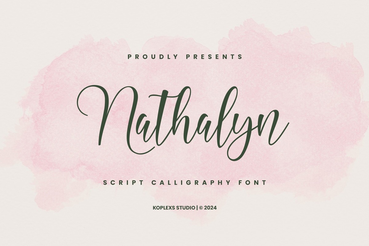 Пример шрифта Nathalyn Regular