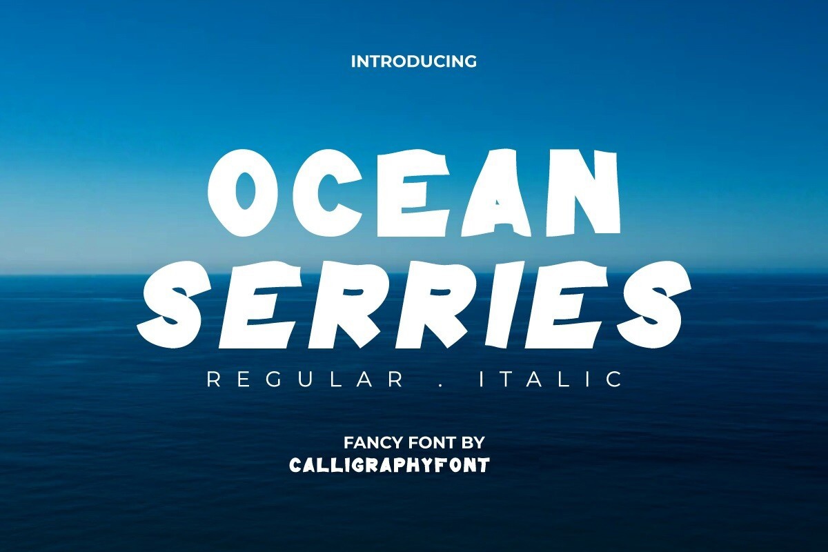 Пример шрифта Ocean Serries Regular
